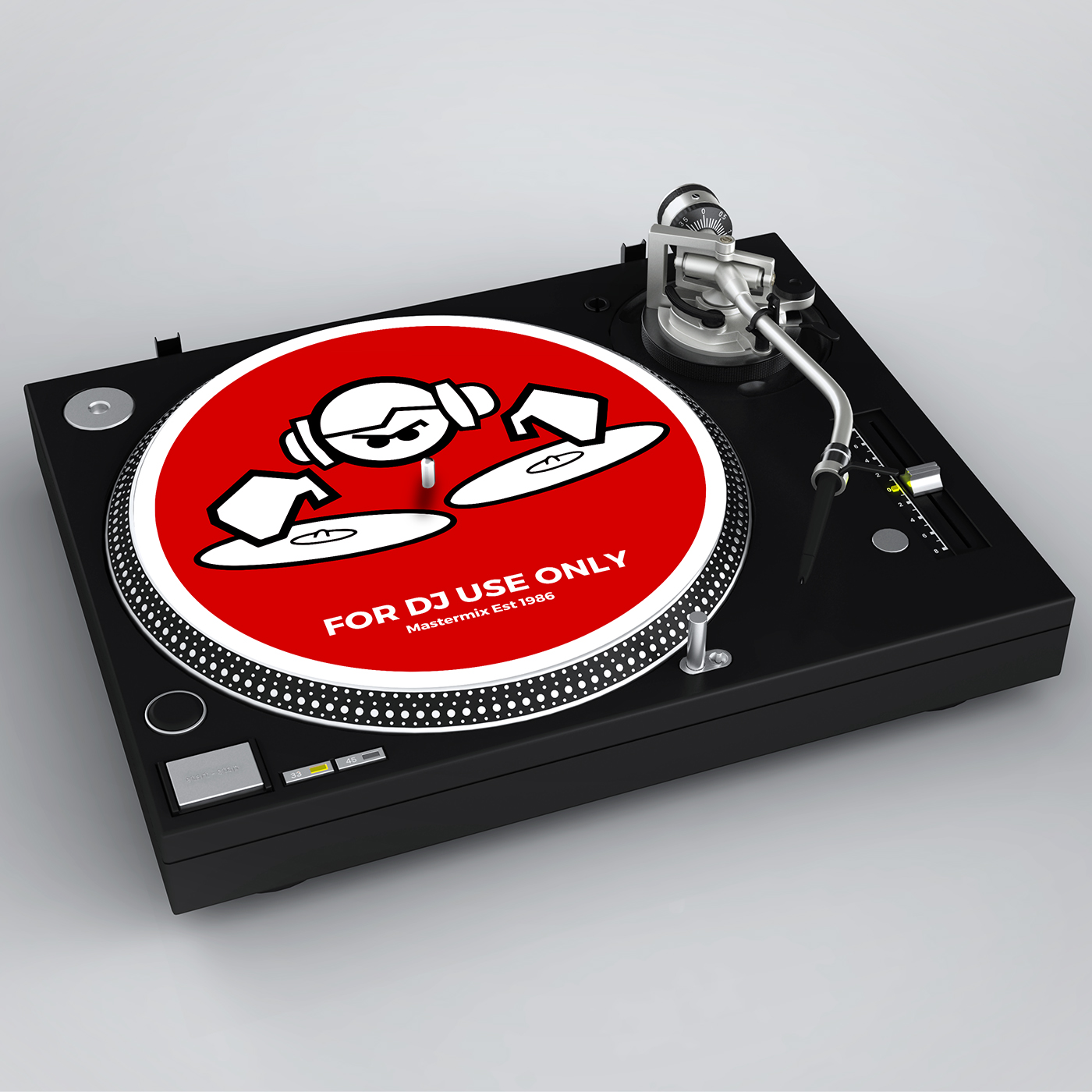 Mastermix Slipmats - Retro Mastermix Logo (Pink) - Mastermix